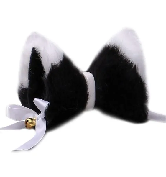 Focupaja Cosplay Cat Ears Hair Accessories Fox Hairband Women Girls Anime Headpiece Cat Ears Headband with Bells for Gift Cosplay Costume Party