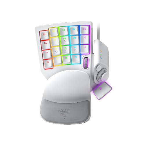 Razer Tartarus Pro - Gaming Keypad - Gamepad med analogt-optiska knappar och rapid-fire-läge (32 programmerbara knappar, anpassningsbar triggerpunkt, 8 profiler, justerbar aktivering) Vit