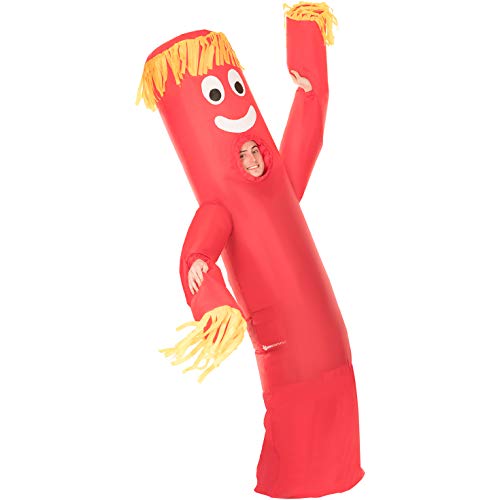 Morph Wacky Waving Inflatable Tube Guy Costume, Inflatable Tube Man Costume, Inflatable Costumes For Adults, - Roter Gewellter Arm-kerl-erwachsener
