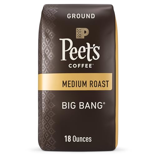 Peet's Coffee, Medium Roast Ground Coffee - Big Bang 18 Ounce Bag - Big Bang - 18 Ounce (Pack of 1)