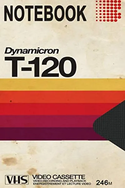 VHS notebook: T-120 VHS VIDEO CASSETTE | Vintage-Rainbow Composition Notebook - 6 x 9 - College Ruled 120 Pages