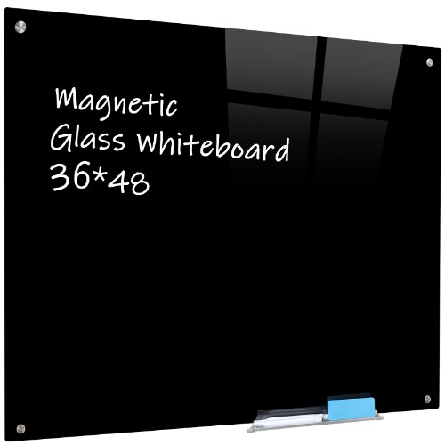 Magnetic Black Glass Board