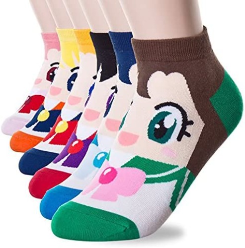 Yancos Sailor Moon Cute Cartoon Socks 6 Pairs, Multicoloured, One Size