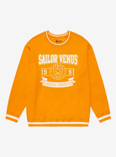 Pretty Guardian Sailor Moon Sailor Venus Varsity Crewneck - BoxLunch Exclusive