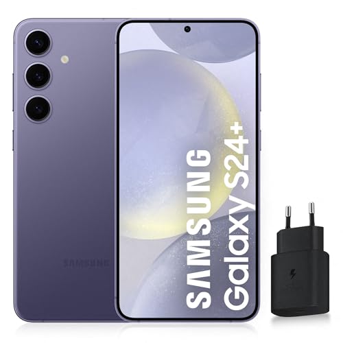 SAMSUNG GALAXY S24 +, Smartphone Android 5G, 512 Go, Chargeur secteur rapide 25W inclus [Exclusivité Amazon], Smartphone déverrouillé, Indigo, Version FR - 512GB - Indigo