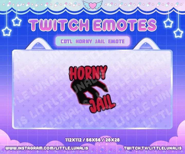Mignon Cult of the Lamb Horny Jail Emote pour Twitch Streamer, Discord, YouTube