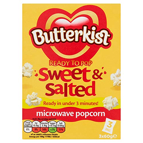 Butterkist Popcorn au micro-ondes sucré et salé 3 x 60 g