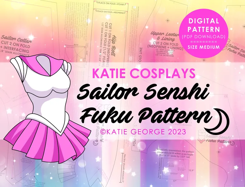 Pour MALLO <3 Sailor Senshi Fuku Costume Pattern for Cosplay SIZE MEDIUM ONLY - Téléchargement numérique (Mise à jour 2023)