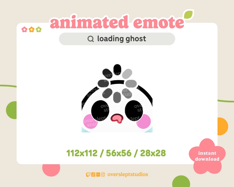 ANIMÉ Ghost Loading Emote pour Twitch et Discord, Spooky Emotes, Loading Emote, Animated Twitch Emote, Ghost Emotes, Ghost Twitch Emotes