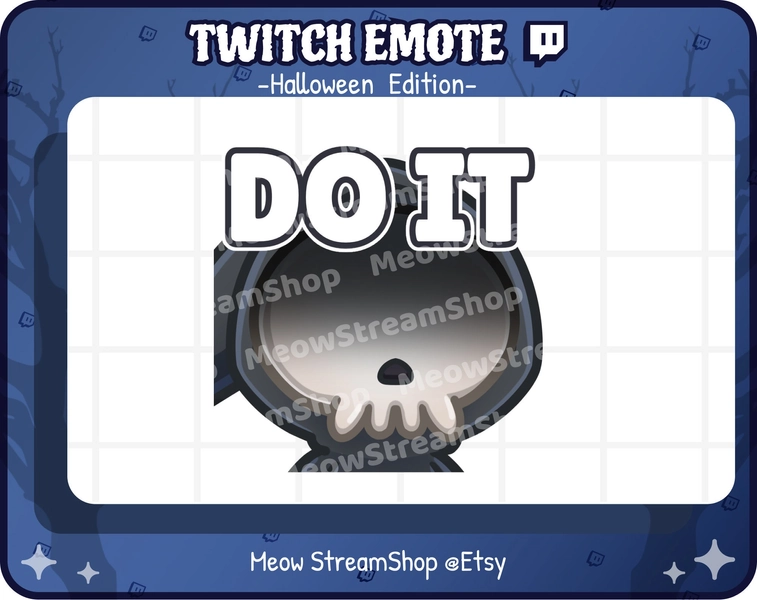 Twitch Emote / Cute Grim Reaper do it, yandere, en colère, emotes maléfiques / Kawaii death angel Halloween emoji / discord