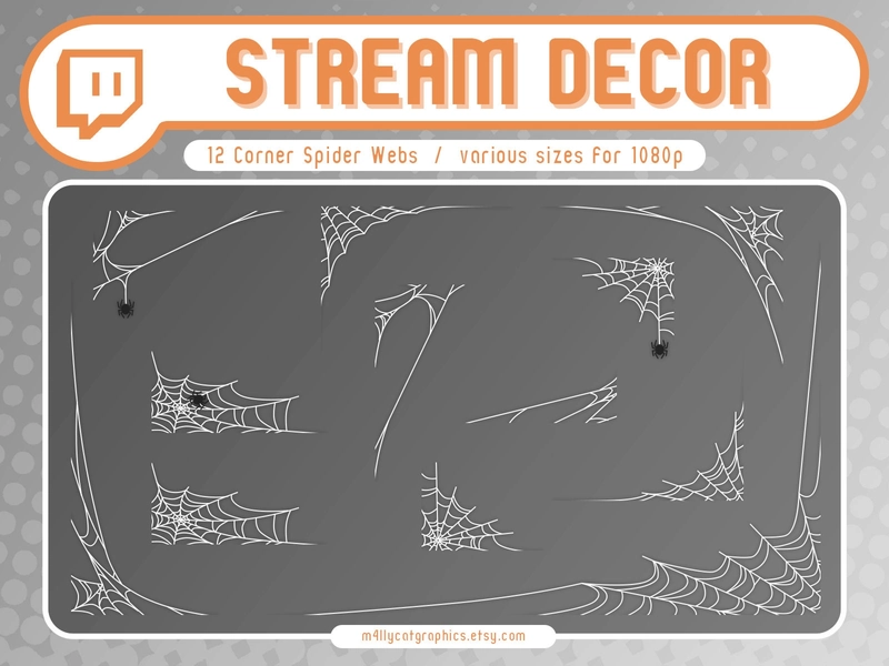 Superposition de flux Spiderweb | Décorations effrayantes | 12 variantes