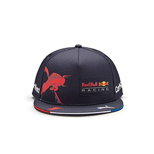 Red Bull Racing - Official Formula 1 Merchandise - Max Verstappen 2022 Team Flat Brim Cap - Unisex - Navy - One Size