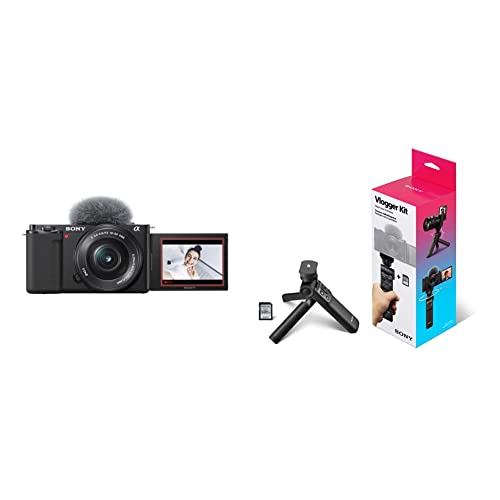 Sony Alpha ZV-E10 with 16-50mm & Vlogger Accessory Kit Black - Black - w/16-50mm - w/ 16-50mm & Vlogger Accessory Kit