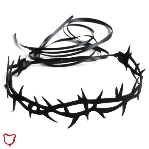Gothic Thorn Choker - Black - Black