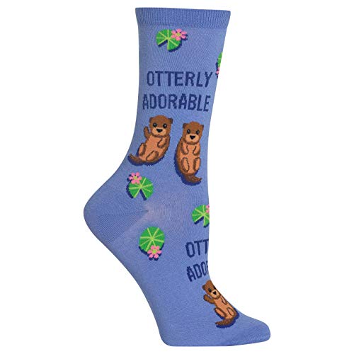 Hot Sox Women's Otterly Adorable Socks - 6-12 - Blue