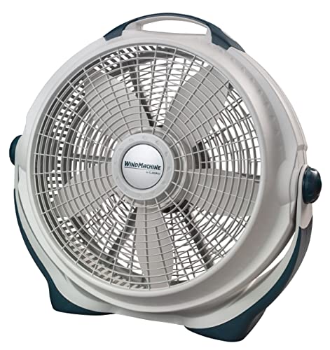 Lasko Wind Machine Air Circulator Floor Fan, 3 Speeds, Pivoting Head for Large Spaces, 20", 3300, White - White - Fan