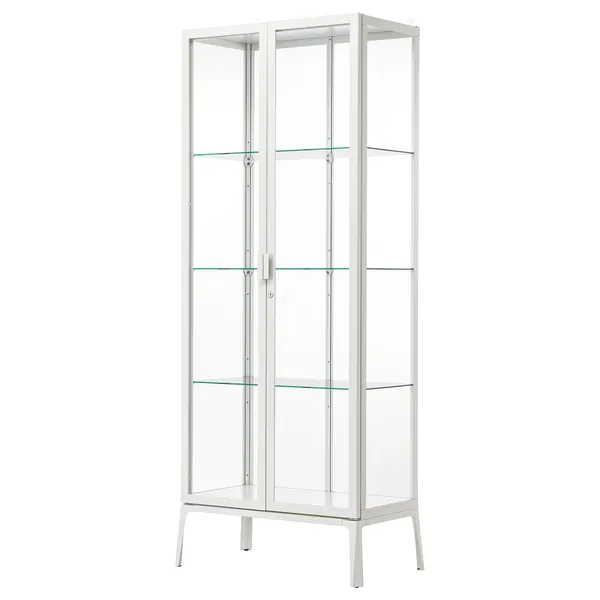 MILSBO Glass-door cabinet - white 28 3/4x68 7/8 "