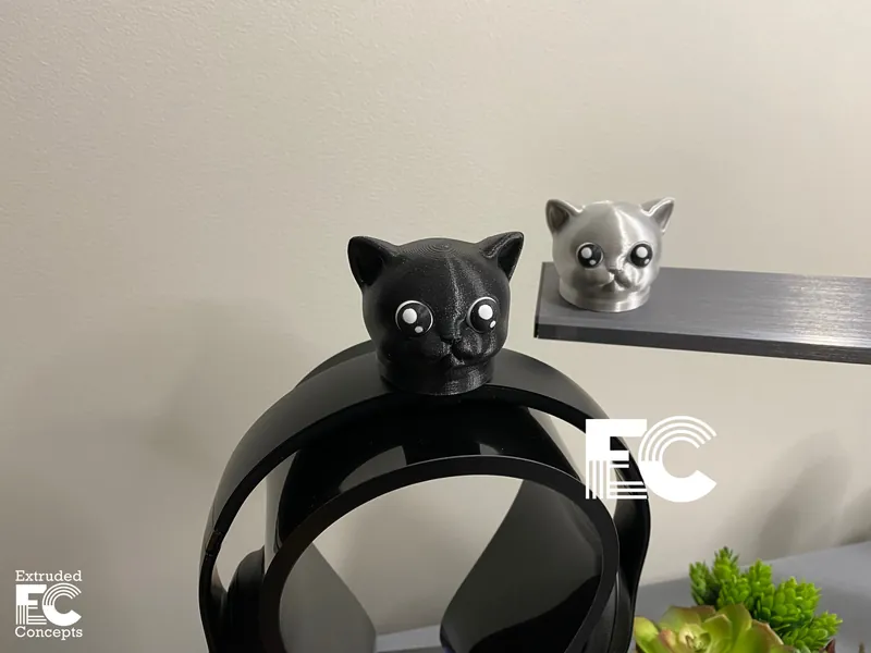 Kitten Headset Attachment, Kawaii Cat Headphone Attachment, Cartoon Cat Head, Kitty Headphone Ears, Kawaii Gaming Accessories, Kawaii Gifts