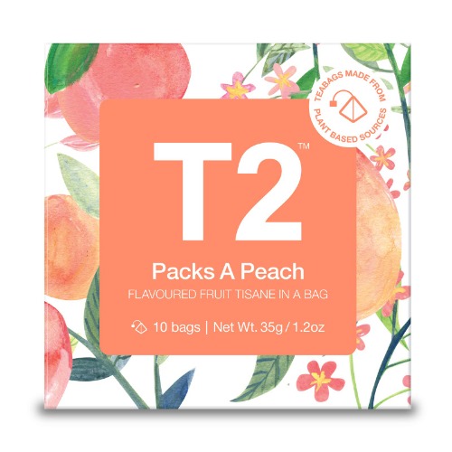 T2 Packs a Peach Tea, 10 x 3.5g