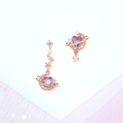 Interplanetary Love Earrings - Rose Gold