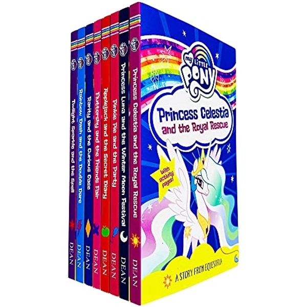 My Little Pony 8 Books Collection Set (Princess Celestia and the Royal Rescue, Princess Luna and the Winter Moon Festival, Pinkie Pie and the Party & MORE!)