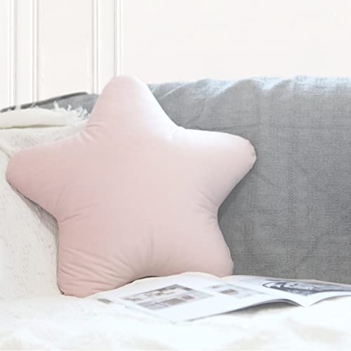 YRXRUS Star Pillow, Christmas Star Pillows, Pink Star Shaped Throw Pillow, Soft Velvet 18x18 Inches Pillow for Sofa, Living, Bedroom Decorative Cute - Pink