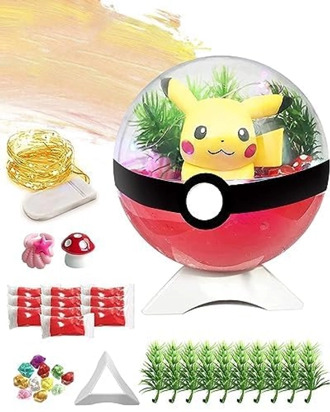 Make Your Own Pokemon Night Light Kit for Kids - Light-Up Pokemon Easter Egg Terrarium Craft Kit - Arts & Crafts Activities Kit - Bedroom Decoration Easter Gifts for 4 5 6 7 8-12 Year Old Kids- Yellow