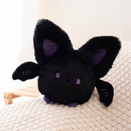 20cm Halloween Kawaii Bat Plushie in Black or White - black / 20cm