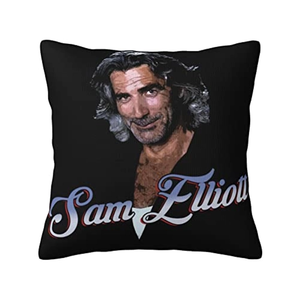 FOIDL Sam Elliott Throw Pillow Covers Soft Square Pillowcases for Decorative Home Party Decor Bed Couch Car 18" X 18"