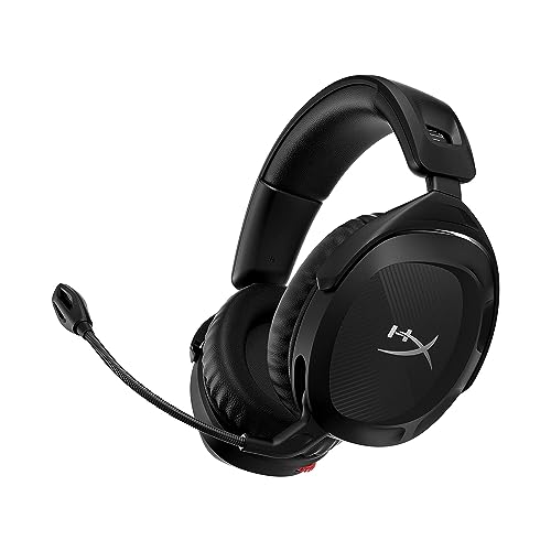 HyperX Cloud Stinger 2 - Wireless Gaming Headset – Compatible with PC. Noise-Cancelling Swivel-to-Mute Microphone, Comfortable Memory Foam, UP to 20 Hours of Battery Life,Black - Black/Red - Wireless