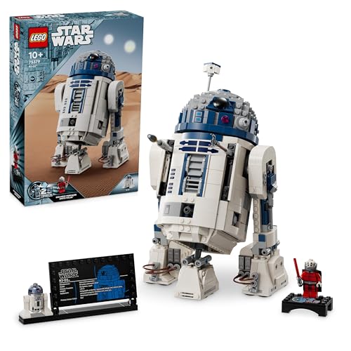 LEGO Star Wars R2-D2 Model Set, Buildable Toy Droid Figure for 10 Plus Year Old Kids, Boys & Girls, with 25th Anniversary Darth Malek Minifigure and Decoration Plaque, Memorabilia Gift Idea 75379 - Single