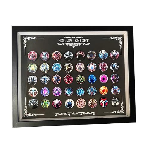 Omxiloyi Hollow Knight merch-SET OF 40 Pieces Hollow Knight Badge, Weaver's Song, Magnetic attraction Game Room Decor,Game Poster for Gift