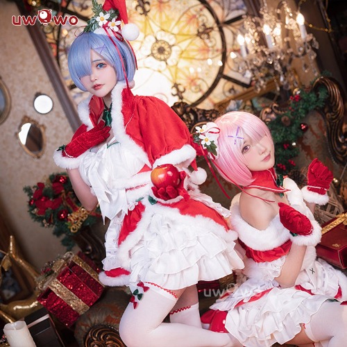 【In Stock】Uwowo Game Re:Zero Lost in Memories Rem Christmas Ver. Cosplay Costume - 【In Stock】S