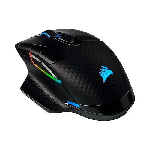 CORSAIR DARK CORE RGB PRO Wireless FPS/MOBA Gaming Mouse – 18,000 DPI – 8 Programmable Buttons – Sub-1ms Wireless – iCUE Compatible – PC, Mac, PS5, PS4, Xbox – Black - DARK CORE RGB PRO