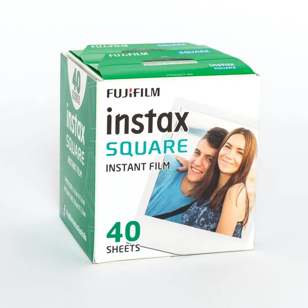 Instax Fujifilm SQUARE Film, White (40 Pack)
