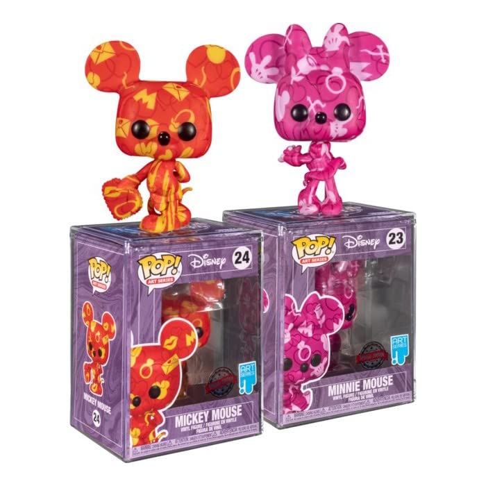 Funko PoP! Disney - Artist Series Mickey Mouse & Minnie Mouse Vinyl Figure 2-Pieces Pack, 10 cm Height