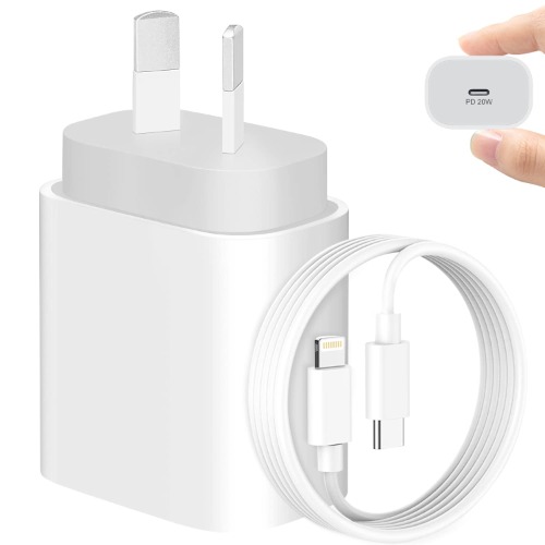 iPhone Fast Charger, 20W iPhonePad Charger Adapter with USB-C to Lightning Cable 1m, Aerostralia USB C Apple Charger Adapter with Lightning Cord Compatible with iPhone 14/13/12/11/X/9, iPad, Airpods