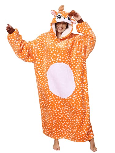 ZAJIO Oversized Weighted Blanket for Adult Blanket Soft Comfortable Warm Flannel with Pocket Fawn - Fawn1 - Adult-Extra Long