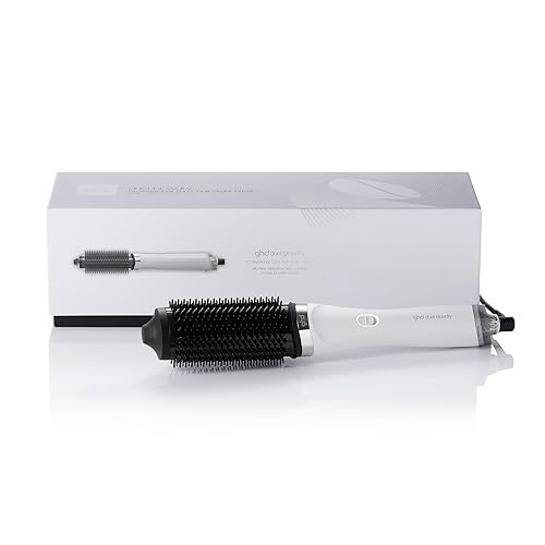 ghd Duet Blowdry Hair Dryer Brush - Wet to Blow Dried with No Heat Damage, Easy & Smooth Blow Dries, 24hr Long Lasting Results - for All Hair Types - (UK Plug) - White