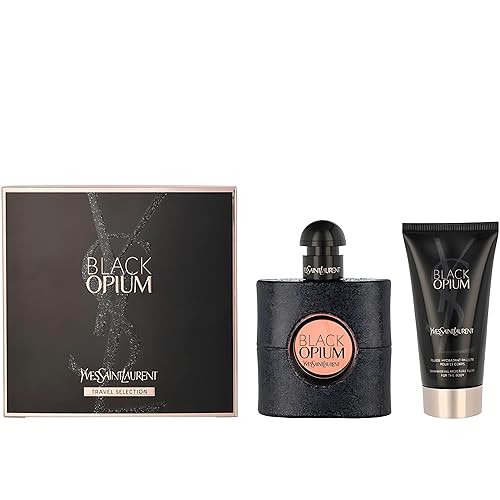 Black Opium by Yves Saint Laurent Eau de Parfum Spray 50ml & Shimmering Moisturising Fluid 50ml, (Pack of 1) - 50 ml (Pack of 1)