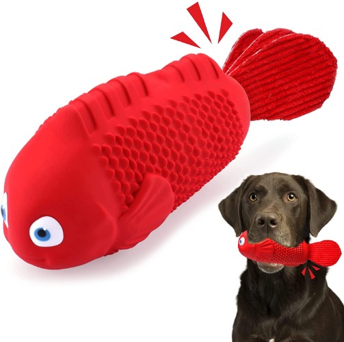WinTour Dog Chew Toys for Aggressive Chewers Large Breed, Durable Dog Toys for Medium Dogs, Tough Dog Toys, Squeaky Dog Toys, Indestructible Dog Toys for Aggressive chewers, Super Chewer Dog Toys - Clownfish