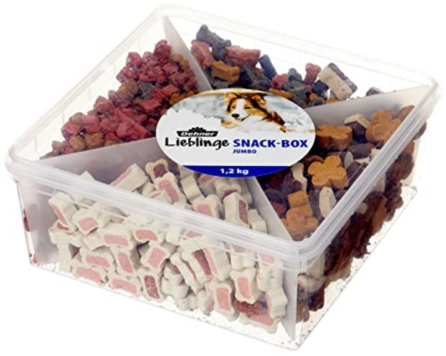 Dehner Lieblinge Hundesnack, Snackbox Jumbo, 4 Sorten-Mix, 1.2 kg - 1.2 kg (1er Pack)