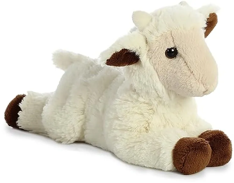 Aurora® Adorable Mini Flopsie™ Goat Kid Stuffed Animal - Playful Ease - Timeless Companions - White 8 Inches
