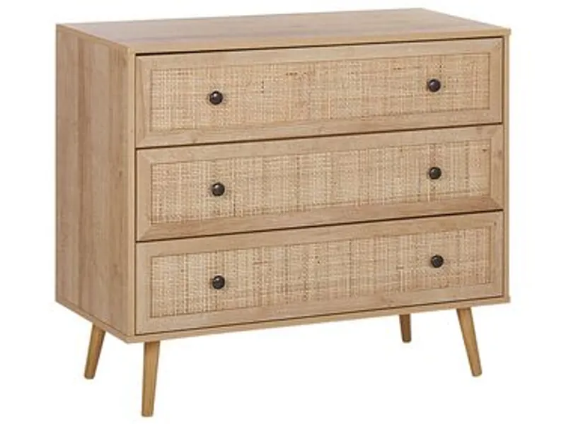 Chest Comoda of 3 drawers light brown , bedroom