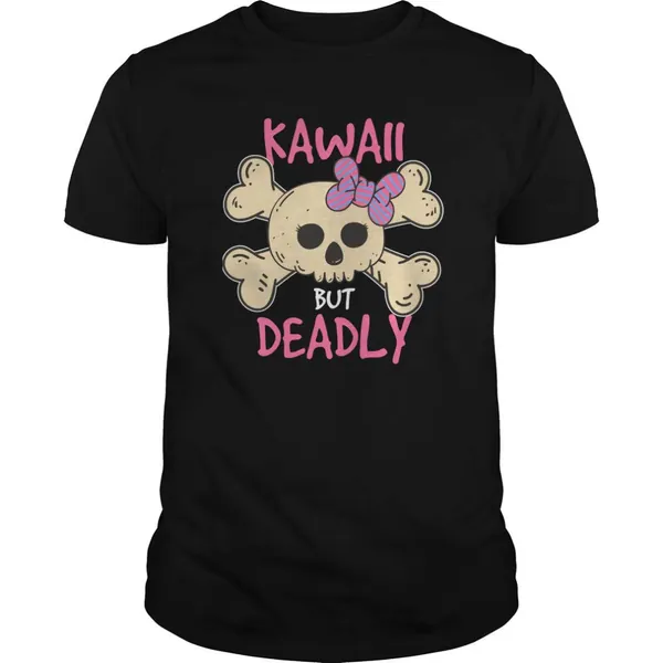 CARAZ Store Kawaii But Deadly Lovely Skullcap Graphic Mens T-Shirt 90007