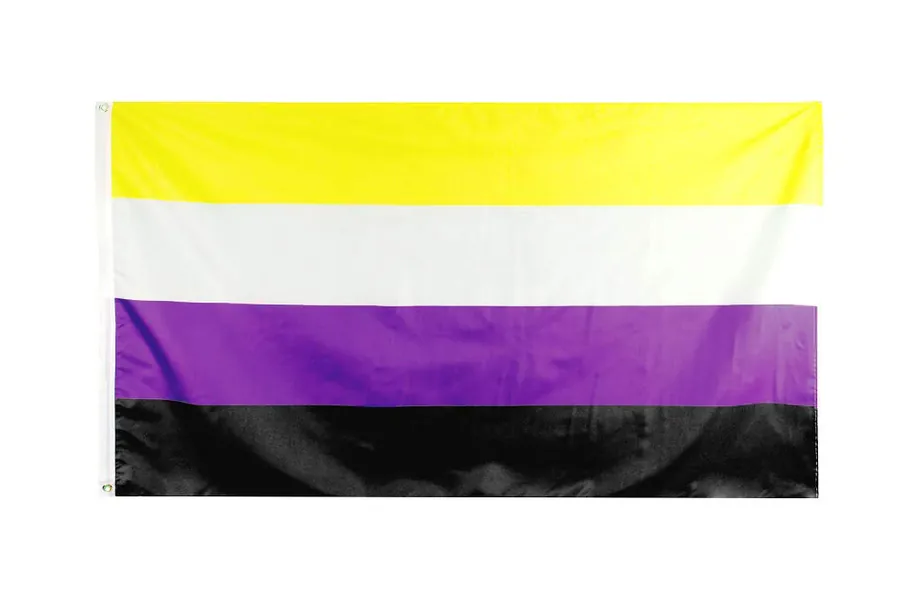 Flaglink Nonbinary Pride Flag 3x5Fts - LGBTQIA Non Binary NB Gender Rainbow Banner - 
