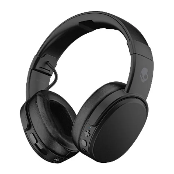 Skullcandy Crusher Bluetooth Wireless Over-Ear Headphones with Microphone - Black - (Renewed)
