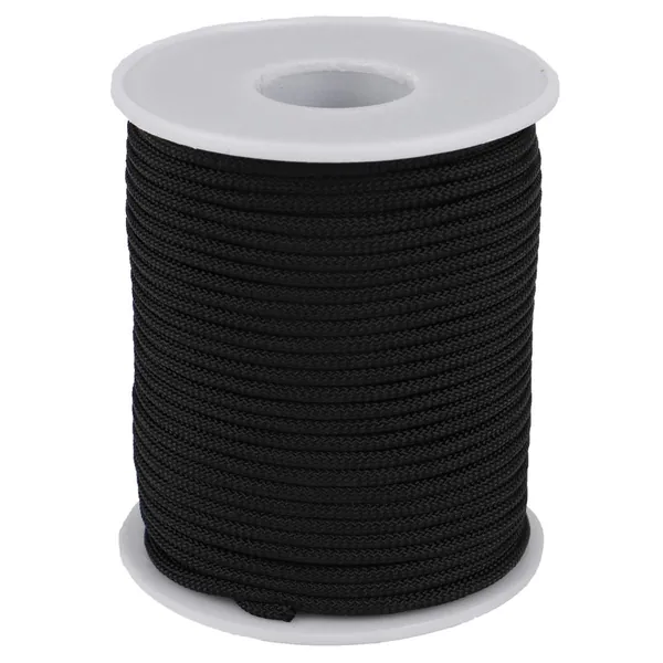 McFanBe Braided Nylon Twine Cord Thread String for Necklace Bracelet Jewelry Making Crafting Accessories (2mm-98feet, Black) - 2mm-98feet Black