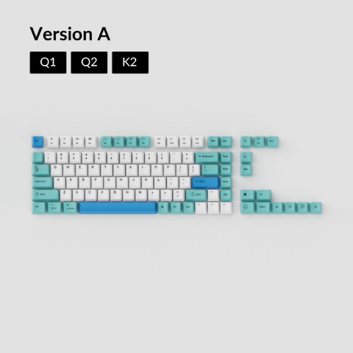 OEM Dye-Sub PBT Keycap Set - Iceberg | OEM Keycap Set / A: V1 / V2 / Q1 / Q2 / K2