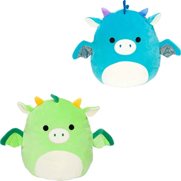 Squishmallow Official Kellytoy Plush 12" Dragon- ONE of Two Pictured Styles May Vary - Dexter or Tatiana